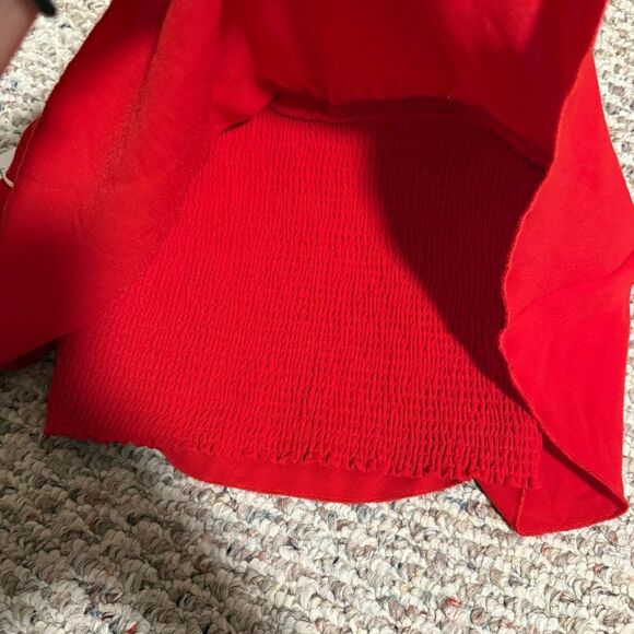 NWT Aritzia Wilfred Bonaventure Red Bouncy Tube Strapless Crop Top- Size Small - Picture 10 of 10